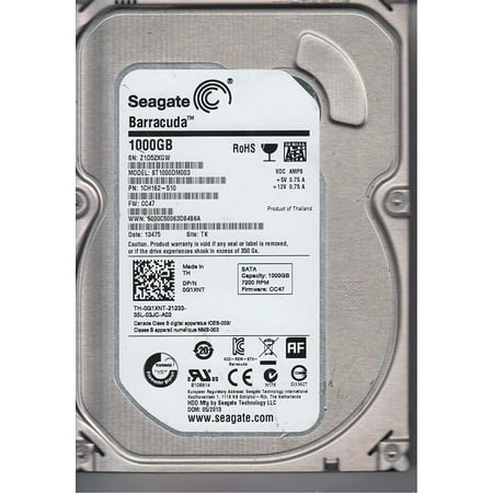 Seagate ST1000DM003 1TB 7200RPM 64MB Cache SATA 6.0GB/S 3.5
