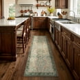 thumbnail image 3 of Lahome Decor 2'x6' Floral Kitchen Runner,2x6ft Runner Rug for Hallway,Non Slip Machine Washable Rugs ,Vintage Rug Low Pile Boho Bird Rug for Bedroom Bathroom Beside Bed Entryway,Light Green, 3 of 10