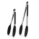 thumbnail image 1 of Laklulu Juego de 2 pinzas para barbacoa pinzas de cocina de acero inoxidable 30cm y 23cm color negro, 1 of 2