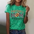 thumbnail image 2 of YDLCAFD T-Shirt Femme Décontracté Mode Imprimé Col Rond Manches Courtes Pull T-Shirt, 2 of 5
