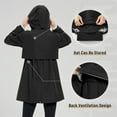 thumbnail image 5 of BALEAF Women's Long Rain Coat Packable Waterproof Windbreaker Lightweight Cycling Jacket with Hood Black XXL, 5 of 7