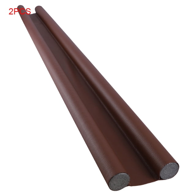 2 Pcs Butée sous Porte Maison Dortoir Chambre Réduction de Bruit Étanche EVA Butée de Brouillon, Marron