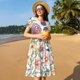 thumbnail image 4 of Easygdp Autumn Garden para Vestido Transpirable de Mujer, Vestido Suelto de Manga Corta con Pliegues y Bolsillos para el Verano, 4 of 6