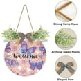 thumbnail image 2 of Coolnut Welcome Sign Hanging Plaque Sign Flowers and Butterfly Porch Wall Front Door Garden Home Welcome Hanging Sign, 12x12 in Home Decor, 2 of 7