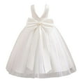 thumbnail image 4 of Dress Girls Flower Girl Dress White Tulle Dresses for Girls Princess Dress Toddler Children's Day Dresses for Girls 8-9 Years, 4 of 6