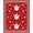 Red, Pattern 4, variant on ODIKA 4'x6' Machine Washable Non-Slip Area Rug, Whimsical Winter Snowman Scene with Dazzling Starburst Snowflakes High Traffic Rug, Green, 502901