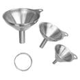 thumbnail image 1 of Embudos de cocina de acero inoxidable de 3 pieza miniembudos aptos para vavajils para aceites esenciales ingredientes secos líq Baoblaze embudo de acero inoxidable, 1 of 7