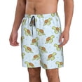 thumbnail image 2 of Salouo Cartoon Sea Turtle Pattern Swim Trunks for Men,Men's Hawaiian Bathing Suit Swimsuits Quick Dry Swimming Board Shorts Beach Shorts with Pockets-, 2 of 6