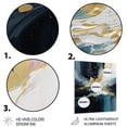 thumbnail image 3 of Designart "Essence of Modernity in Gold and Green" Modern Geometric Metal Art Print, 3 of 5