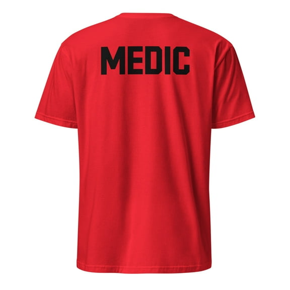 MEDIC Staff Uniform Tee - BACK Design (Red, S)