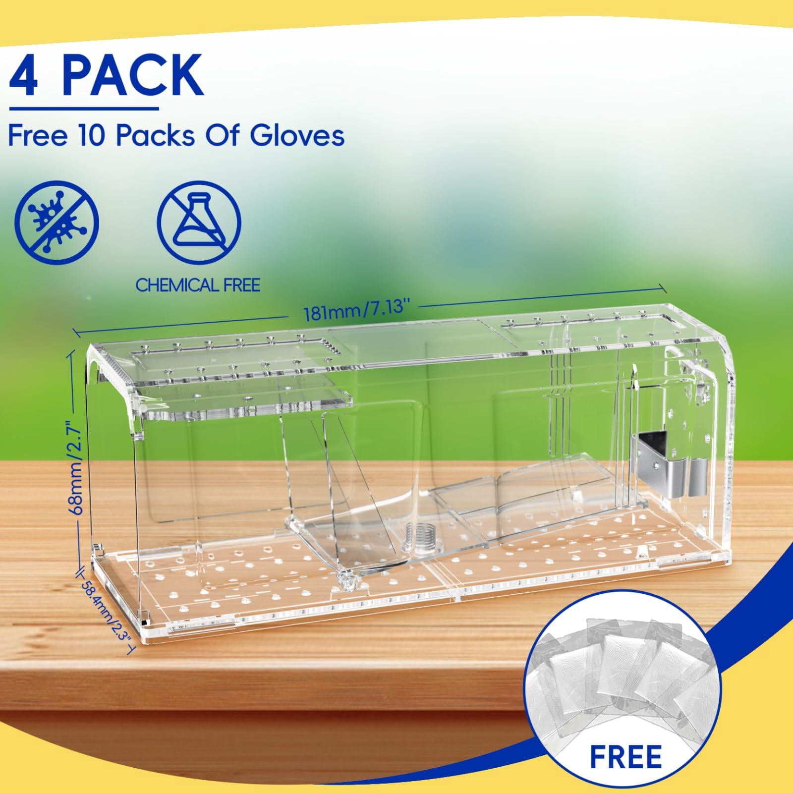 Humane Mouse 4 No Traps For Indoor & Outdoor - Reusable Live Catch And Release  Safe Easy Bucket Lid Design Pet Friendly Trampas Para Ratones To Use