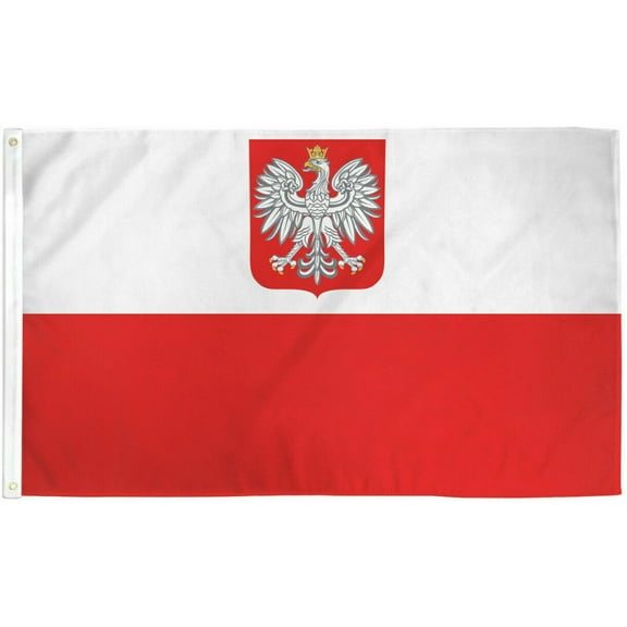 Poland Eagle Flag 3x5ft Flag of Poland Polish Flag 3x5 House Flag 100D