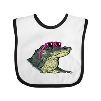 Inktastic Sunny Gator in Pink Sunglasses Boys or Girls Baby Bib