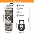 thumbnail image 3 of BZSMCE Sport Bottle Mystic Swan in A Floral Universe Outdoor sports Water Bottle Size: 10.4x3in, 3 of 7