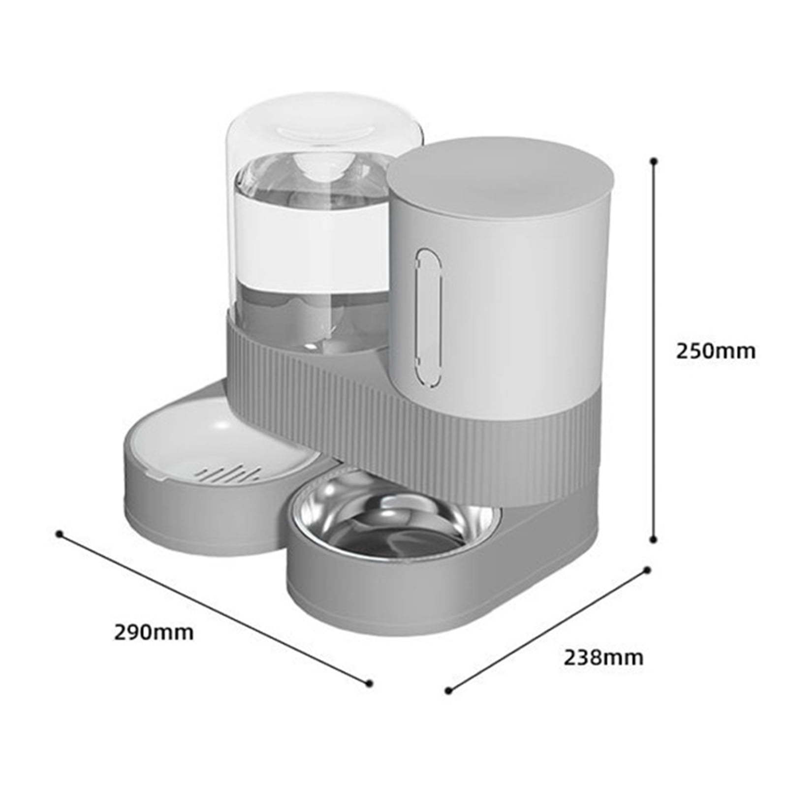 YIFAEUX Automatic Pet Feeder 2.4L Dog Food Feeder 2.6L Water Dispenser Travel Auto Cat Feeder Bowl for Small Dogs Cats Rabbits