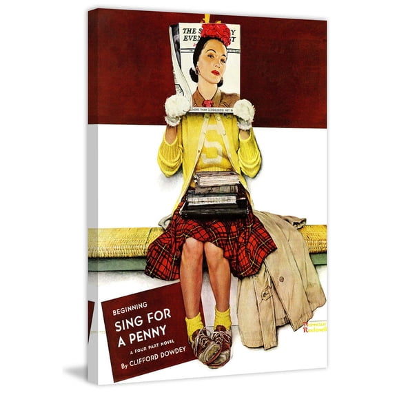"Cover Girl" by Norman Rockwell Painting Print on Canvas