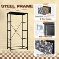 thumbnail image 4 of 4 Drawer Vertical Storage Dresser Abstract Black White Art with Wood Top Fabric Pull Drawers, 4 of 8