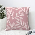 thumbnail image 6 of YFYANG Square Decorative Throw Pillow Case (Without Pillow Insert), Pink Leaf Texture Bedroom Sofa Car Cushion Cover, 22"x22", 6 of 9