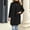 Black, variant on Tejiojio Clearance Rollbacks Fashion Women's Solid Color Lapel Woolen Cloth Leisure Time Long Coat