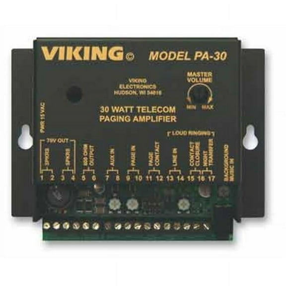 Viking Electronics PA-30 Viking 30 Watt Telecom Pagin A