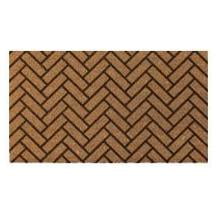 Chevron Coir Door Mat - with Rubber Back, 18" x 30"