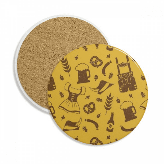 Germany Berlin Culture Custom Pattern Coaster Cup Mug Tabletop Protection Absorbent Stone