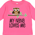 thumbnail image 4 of Inktastic My Nana Loves Me Owl Girls Long Sleeve Toddler T-Shirt, 4 of 5