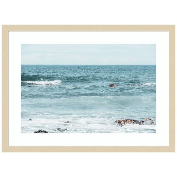 Amanti Art Let The Ocean Set You Free Wood Framed Wall Art Print