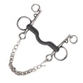 thumbnail image 1 of Horse Mouth Bit, Stainless Steel Snaffle Bit, All Purpose Snaffle Bits With Hook And Binocular Chain, Loose Ring Snaffle Horse Racing Accessory For Outdoor Training, 1 of 8