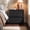 Black, variant on Treocho 2 Drawers Nightstand, 18” Modern Wood Bedside Table, Concealed Handle, Walnut
