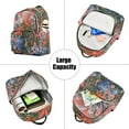 thumbnail image 5 of FORMRS Mini Backpack Purse for Women Quilted Travel Daypack Casual Shoulder Bag, Orange Vibrant Flowers, 5 of 7