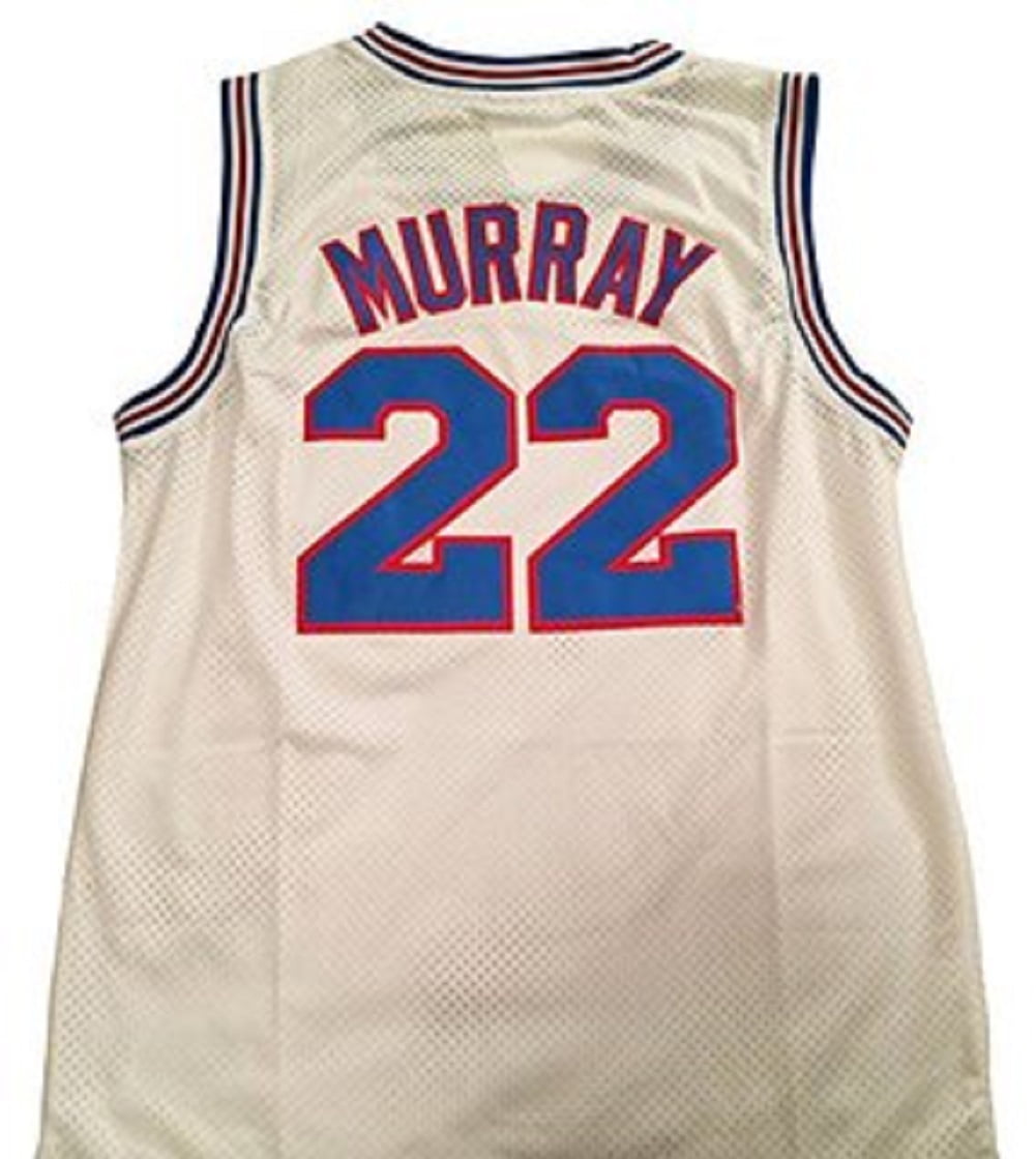 ANY SIZE BILL MURRAY #22 TUNE SQUAD SPACE JAM MOVIE BASKETBALL JERSEY WHITE 