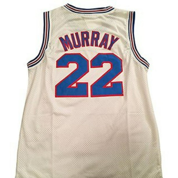 لا نهاية Bill Murray Tune Squad White Jersey Space Jam Basketball 22 Movie Brand لا نهاية