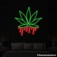 thumbnail image 2 of Glowneon Green Leaf Neon Sign, Plant Leaf Led Sign, Bar Club Pub Wall Decor, Bar Neon Sign, 2 of 5