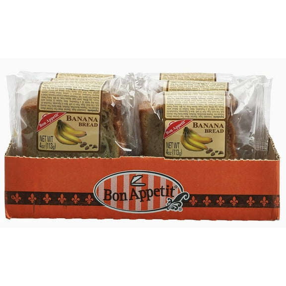 Bon Appetit Banana Nut Cake, 4 oz - Rich and Moist (Pack of 8)