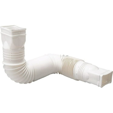 1 Pc Amerimax Flex-A-Spout White Vinyl Downspout Extension