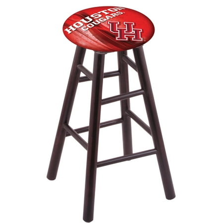 - Maple Bar Stool in Dark Cherry Finish with Houston Seat by the Holland Bar Stool Co.