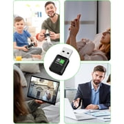 محول USB WiFi للكمبيوتر المكتبي، محول WiFi لاسلكي ثنائي النطاق 2.4G 5.8G بسرعة 600 ميجابت في الثانية للكمبيوتر المحمول، دعم الشبكة اللاسلكية Windows 11/10/8/7/Xp، دونجل USB للكمبيوتر الشخصي