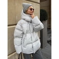 thumbnail image 2 of Chaqueta acolchada de algodón para mujer, Parka con capucha, ropa de calle Harajuku, abrigo suelto, otoño e invierno, 2024, 2 of 5