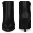 thumbnail image 3 of Unique Bargains Women's Side Zipper Pointed Toe Stiletto Heel Ankle Boots Black 7, 3 of 6