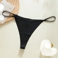 thumbnail image 2 of Kaliqueen Cotton Thongs for Women Non Back Sexy Buckle Low Rise Seamless Panties Solid Color Comfortable Underwear, 2 of 3