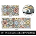 thumbnail image 4 of MeyJey Kitchen Rug Set of 2, Anti Fatigue Kitchen Mat 2 Pieces, Non Skid Waterproof Cushioned Boho Floor Mat and Runner Rug, 17"x28"+17"x48", Colorful, 4 of 6