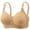 Beige, variant on ,Women's Wireless Comfort Support Bras Breathable Push up Bra Full Coverage Lift Bralettes for Large Red 48