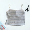 thumbnail image 4 of Womens Padded Cami Tank Tops, Striped Spaghetti Strap Built in Bra Shirts Slim Fit Basic Summer Outdoor Wear, 4 of 5