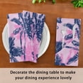 thumbnail image 6 of 1 Pack 20'' x20" Satin Table Napkins Dinner Napkins for wedding Party Decoration events Navy Blue Palm Tree, 6 of 6