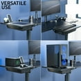 thumbnail image 6 of VIVO Black Premium Clamp-on 24" x 14" Desk Extension with Storage Drawer, 6 of 8
