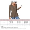 thumbnail image 7 of V Neck Long Sleeve Top Solid Color Button Decoration Waffle Casual Women's Top for Fall Winter Khaki M, 7 of 7