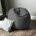 thumbnail image 4 of Jaxx Pouf Rond de 3 Pieds avec Housse Amovible, Charbon (Ensemble de 1), 4 of 5