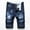 Dark Blue, variant on Men's Distressed Denim Shorts Summer Casual Fashion Ripped Short Jeans Relaxed Fit Trendy Cargo Jorts with Pockets