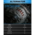thumbnail image 3 of YZHIDIANF Alternator, 180A High Output Alternator for Dodge Durango Jeep Grand Cherokee 3.6L 2011-2021 #4801778AF, 3 of 5